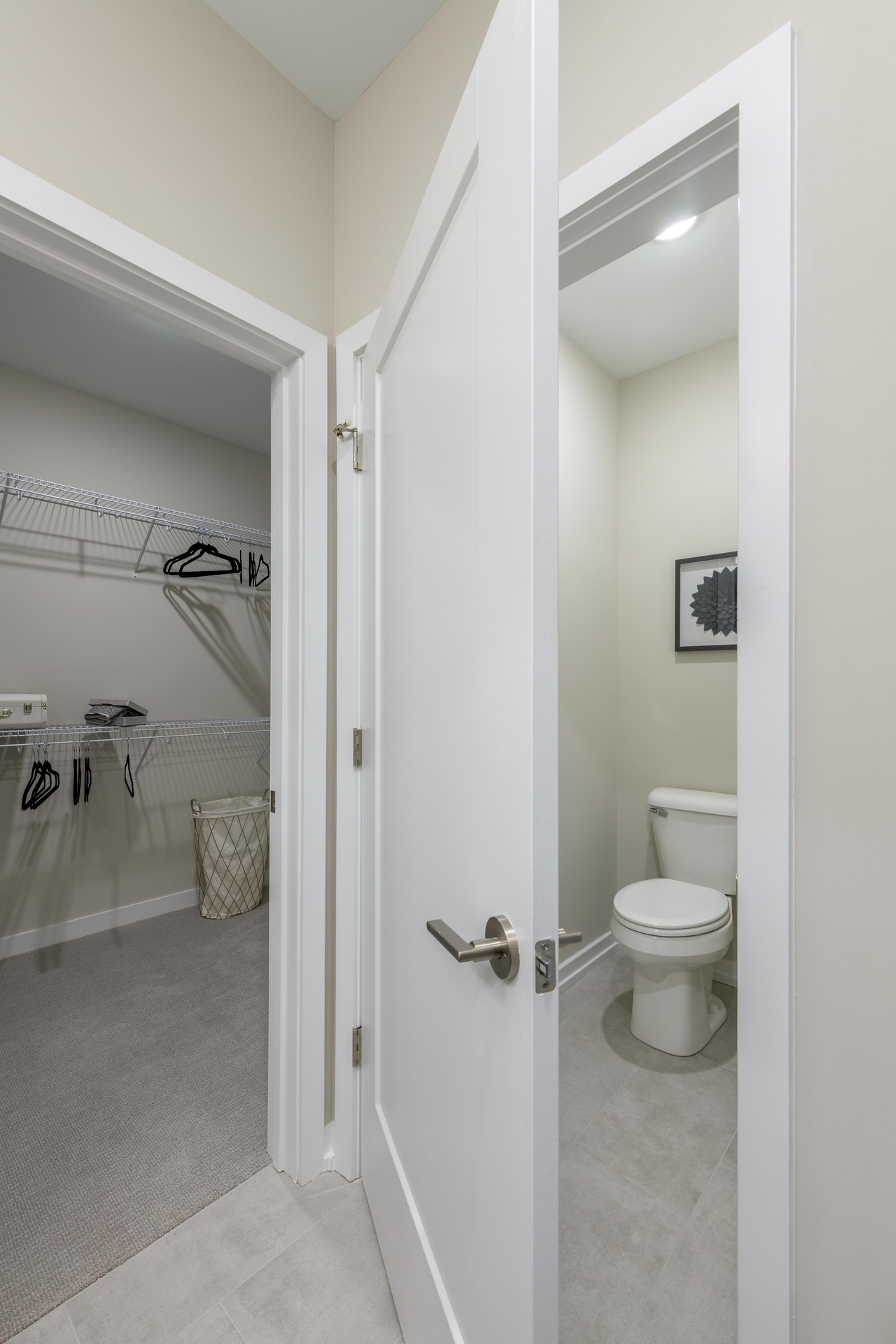 Primary closet and bathroom