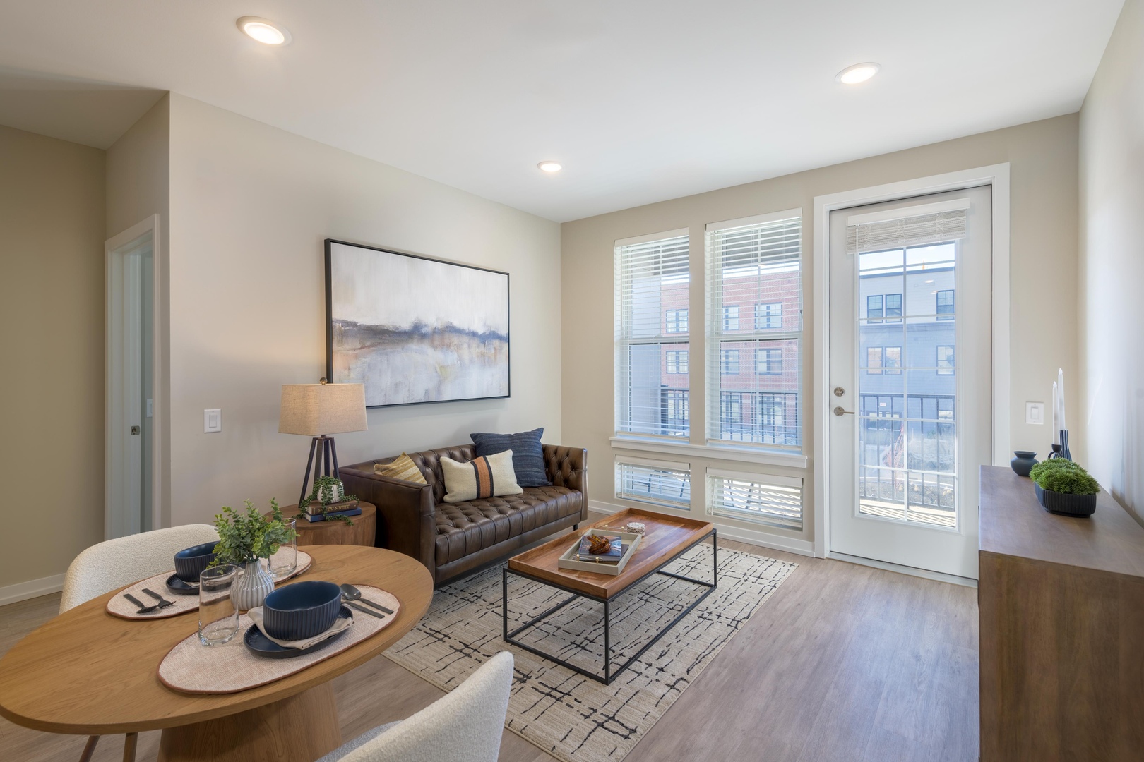 Living room with balcony