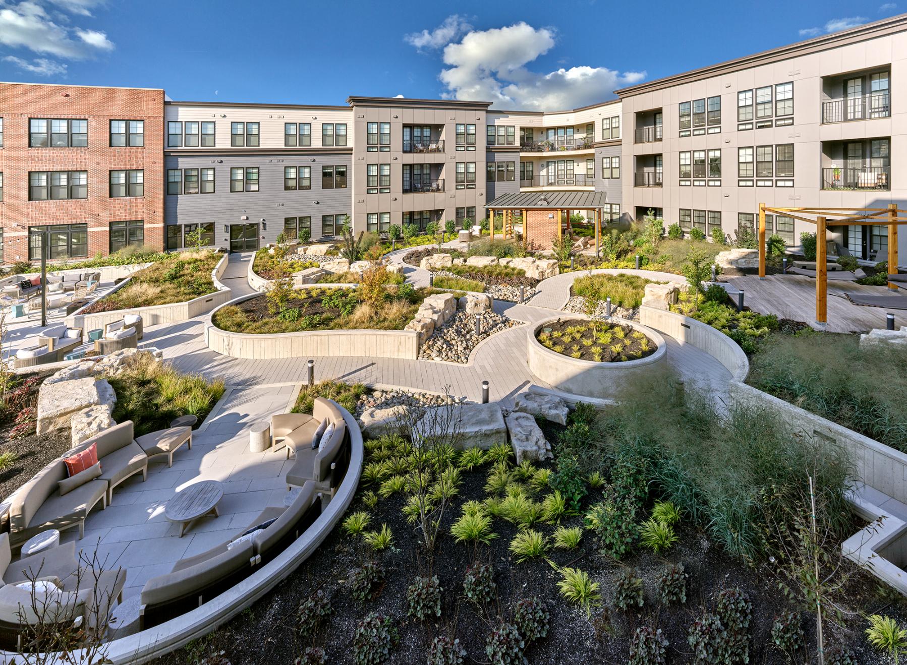 Outdoor courtyard amenities